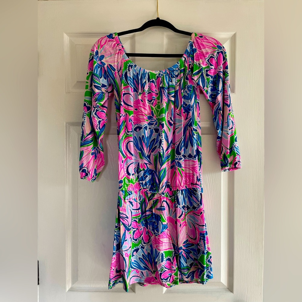 Lilly Pulitizer off shoulder romper